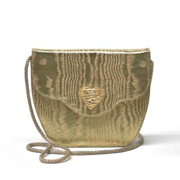 ANTONIO SCEPI Gold Lamé Evening Shoulder/Clutch Bag - Picture 1 of 8